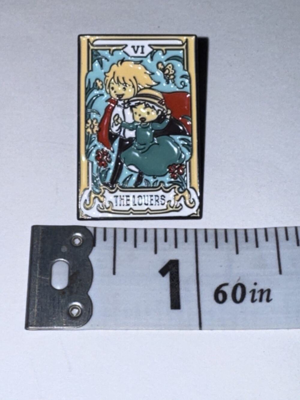 The Lovers Tarot Card Pin Brooch